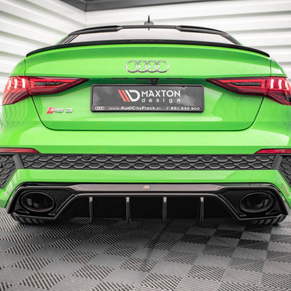 Maxton Design Audi RS3 Aggressive Rear Diffuser In Gloss Black (8Y)