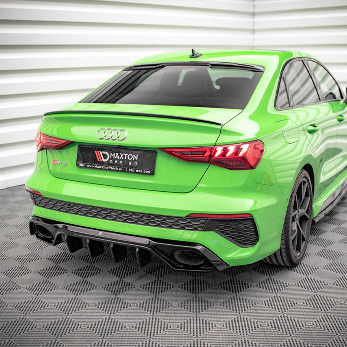 Maxton Design Audi RS3 Aggressive Rear Diffuser In Gloss Black (8Y)