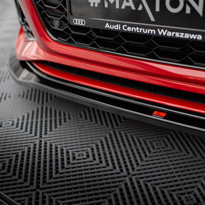Maxton Design Audi RS4 V1 Front Splitter In Gloss Black (B9 Facelift)