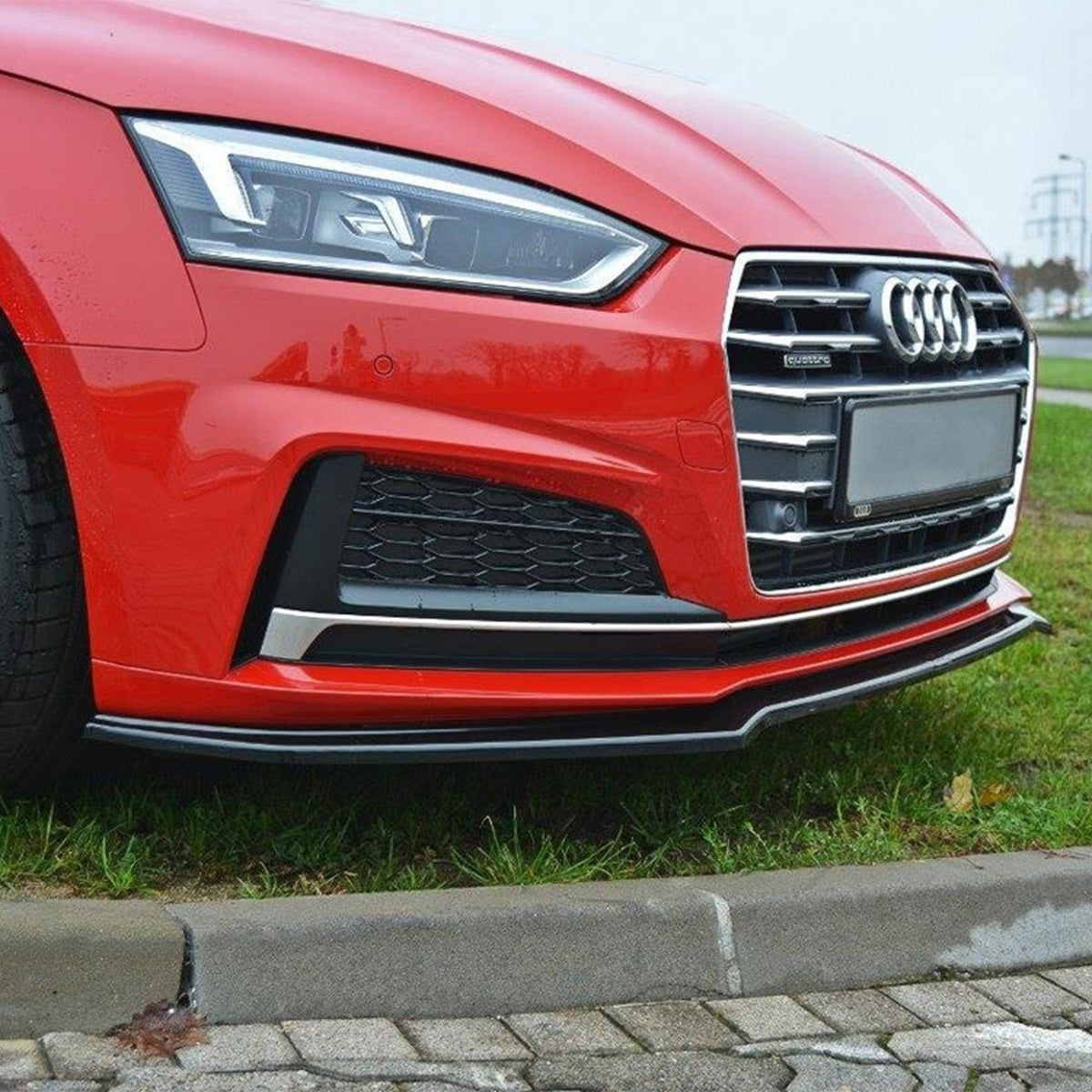 Maxton Design Audi S5 Pre-Facelift V1 Front Splitter In Gloss Black (B9/F5)