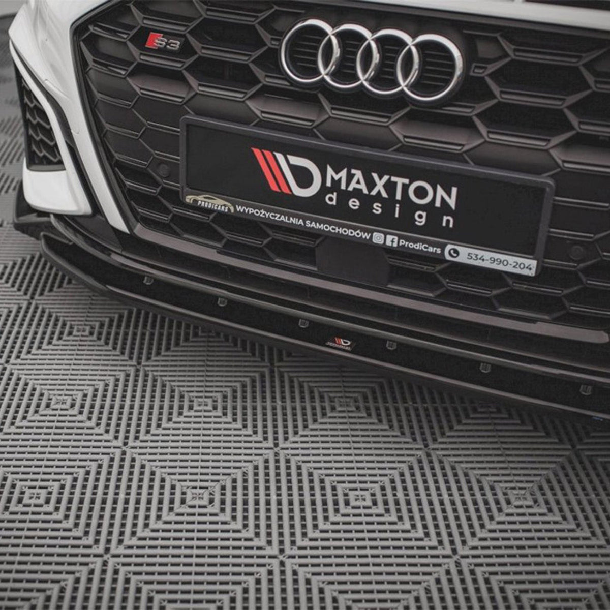 Maxton Design Audi S3 V2 Front Splitter In Gloss Black (8Y)