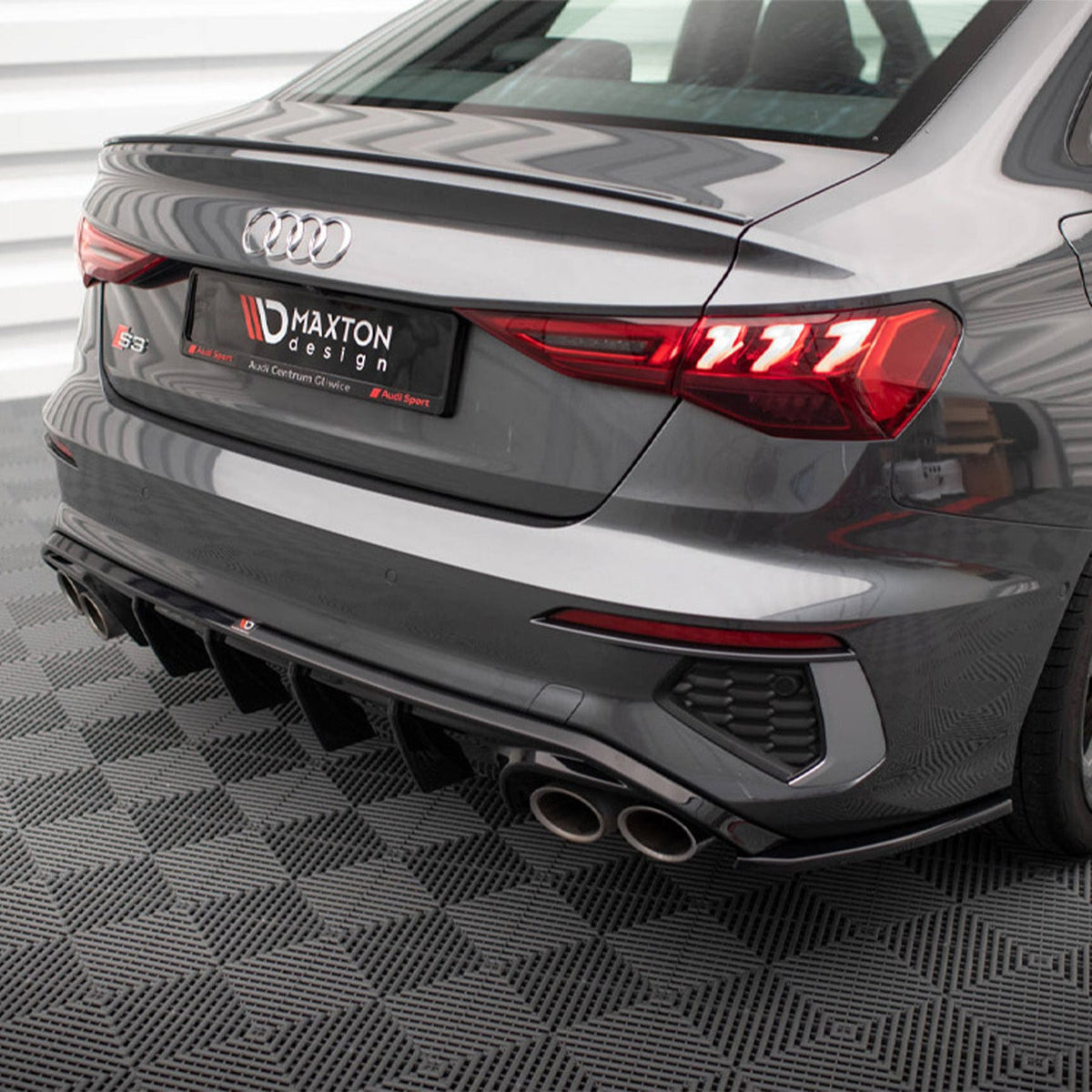Maxton Design Audi S3 Sedan Rear Diffuser In Gloss Black (8Y)