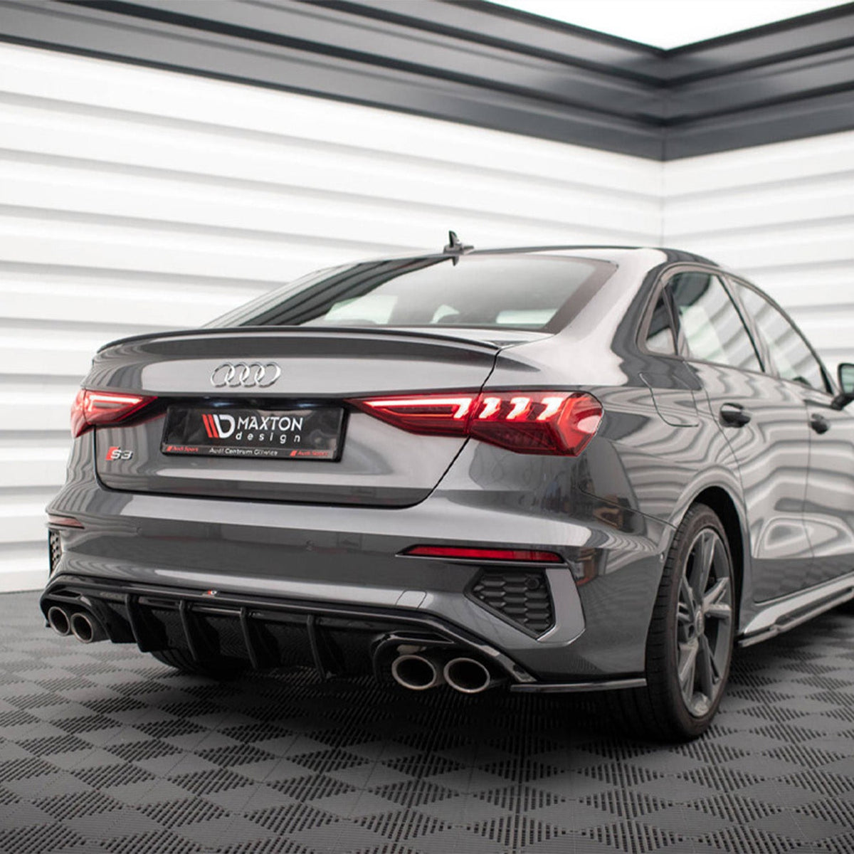 Maxton Design Audi S3 Sedan Rear Diffuser In Gloss Black (8Y)