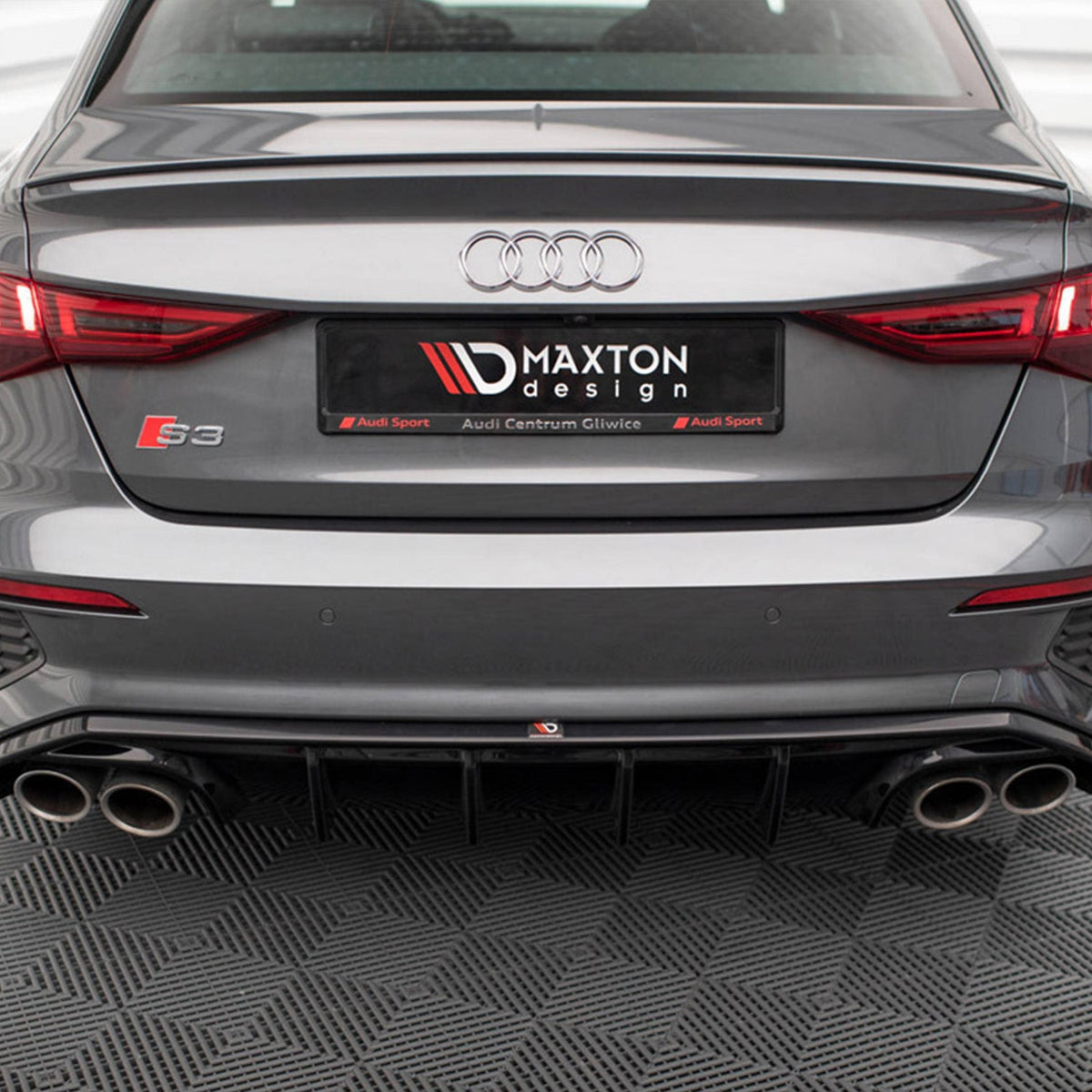 Maxton Design Audi S3 Sedan Rear Diffuser In Gloss Black (8Y)