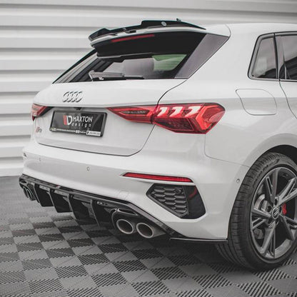Maxton Design Audi S3 Sportback Rear Diffuser In Gloss Black (8Y)