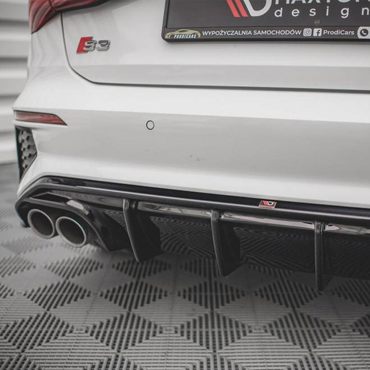 Maxton Design Audi S3 Sportback Rear Diffuser In Gloss Black (8Y)