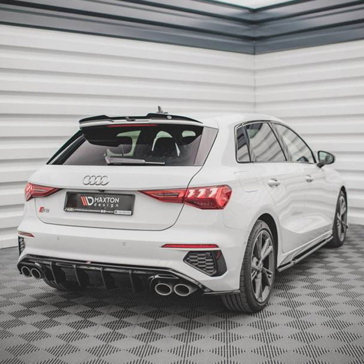 Maxton Design Audi S3 Sportback Rear Diffuser In Gloss Black (8Y)