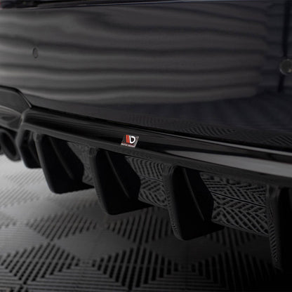 Maxton Design BMW F10 5 Series M Sport Rear Diffuser In Gloss Black