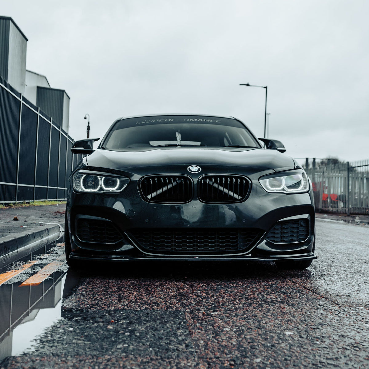 Maxton Design BMW 1 Series Front Splitter V3 In Gloss Black (F20/F21 LCI)
