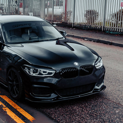Maxton Design BMW 1 Series Front Splitter V3 In Gloss Black (F20/F21 LCI)