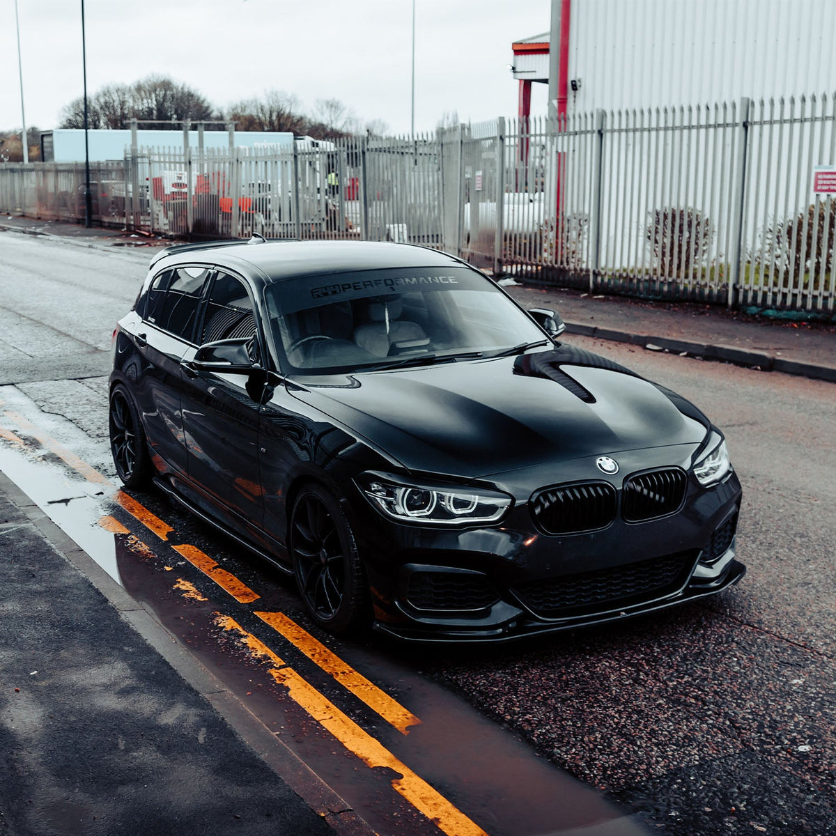 Maxton Design BMW 1 Series Front Splitter V3 In Gloss Black (F20/F21 LCI)