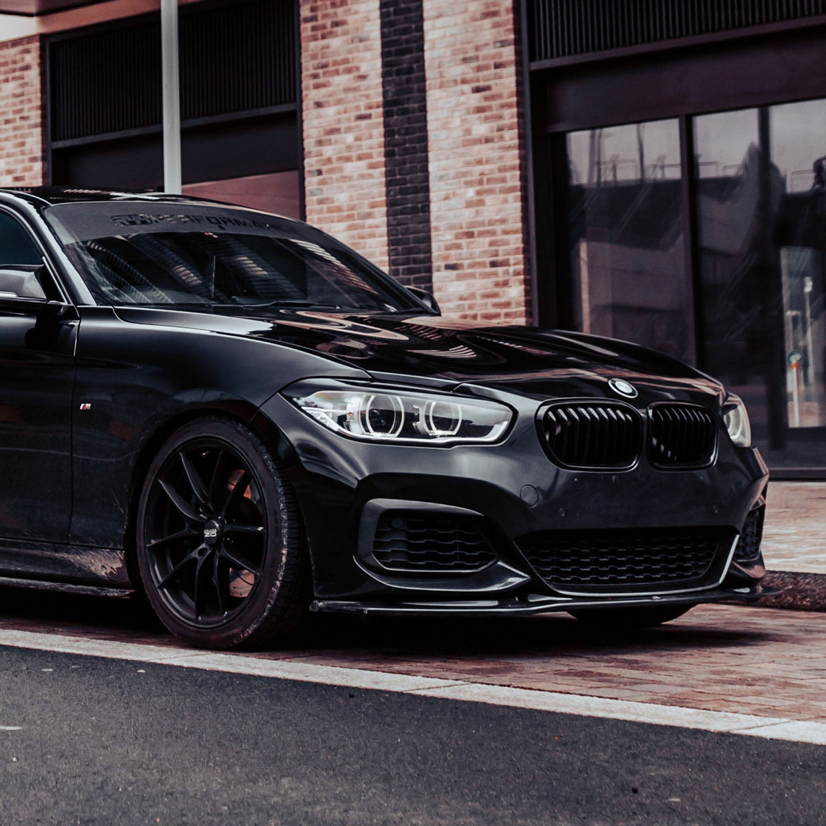 Maxton Design BMW 1 Series Front Splitter V3 In Gloss Black (F20/F21 LCI)