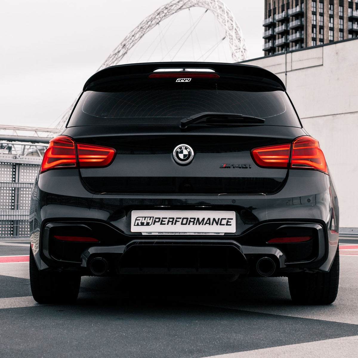 Maxton Design BMW 1 Series Very Aggressive Rear Diffuser In Gloss Black (F20/F21 LCI Facelift) M-Power