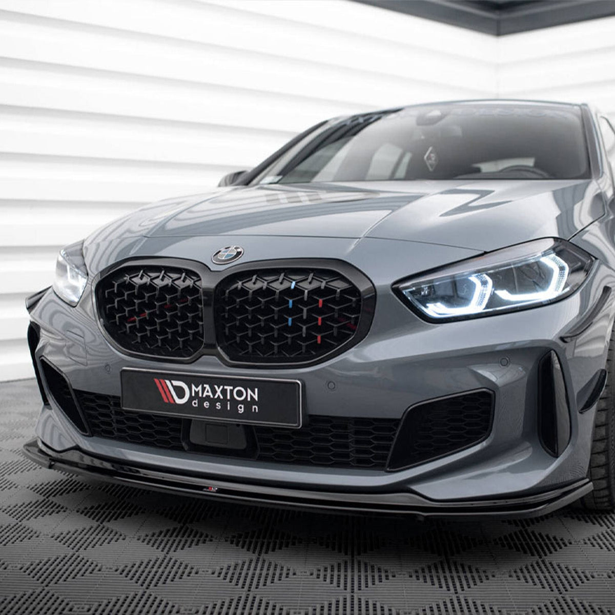 Maxton Design BMW M135i/1 Series M Sport V1 Front Splitter In Gloss Black (F40)