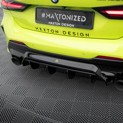 Maxton Design BMW M135i/1 Series M Sport V1 Rear Diffuser In Gloss Black (F40)