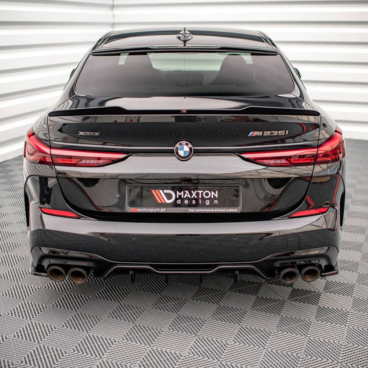 Maxton Design BMW M235i Gran Coupe Rear Diffuser In Gloss Black (F44)