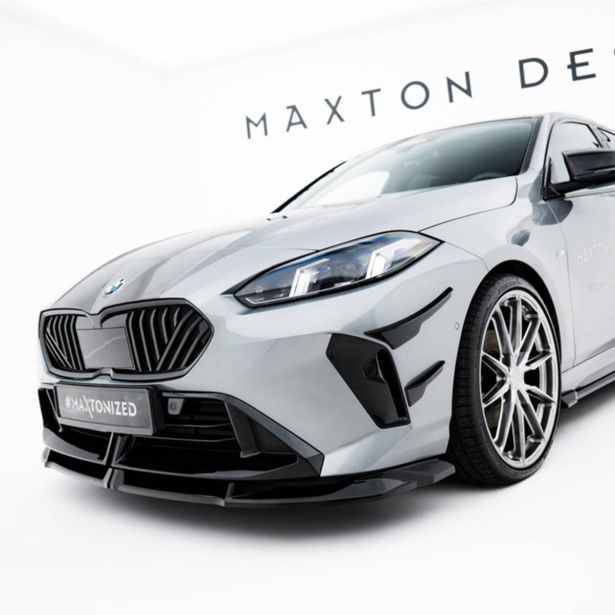 Maxton Design BMW F70 M135 V3 Gloss Black Front Splitter
