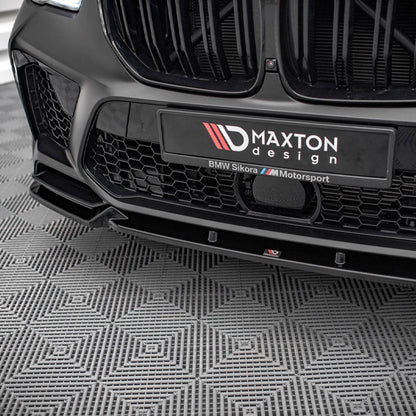 Maxton Design BMW X5M V1 Front Splitter In Gloss Black (F95)