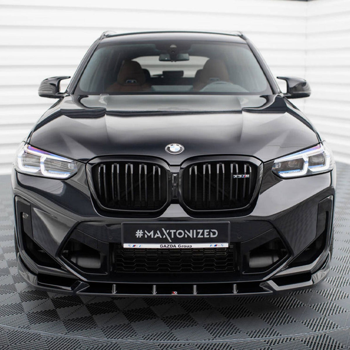 Maxton Design BMW X3M LCI V1 Front Splitter In Gloss Black (F97 Facelift 2022+)