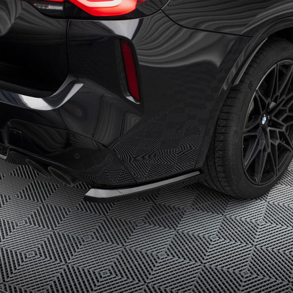 Maxton Design BMW X3M LCI Rear Side Splitters In Gloss Black (F97 Facelift 2022+)