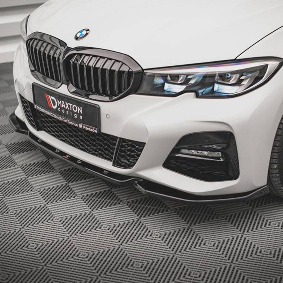 Maxton Design BMW 3 Series M Sport V5 Front Splitter In Gloss Black (G20/G21 Pre-LCI)