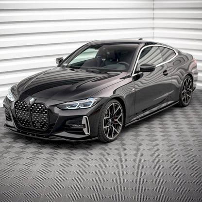 Maxton Design BMW 4 Series M Sport V1 Front Splitter In Gloss Black (G22/G23 incl. M440i & M440d)