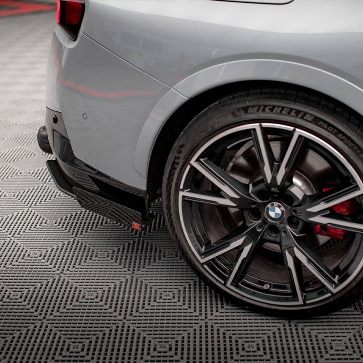 Maxton Design BMW M240i/2 Series Street Pro Rear Side Splitters + Flaps In Black (G42)