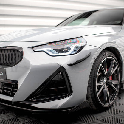 Maxton Design BMW M240i/2 Series Front Bumper Canards In Black (G42)