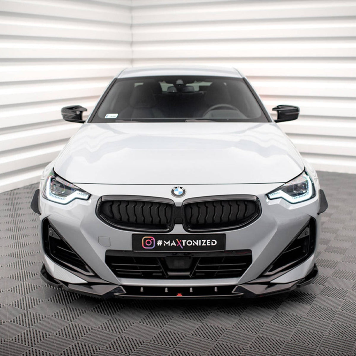 Maxton Design BMW M240i/2 Series V2 Front Splitter In Gloss Black (G42)