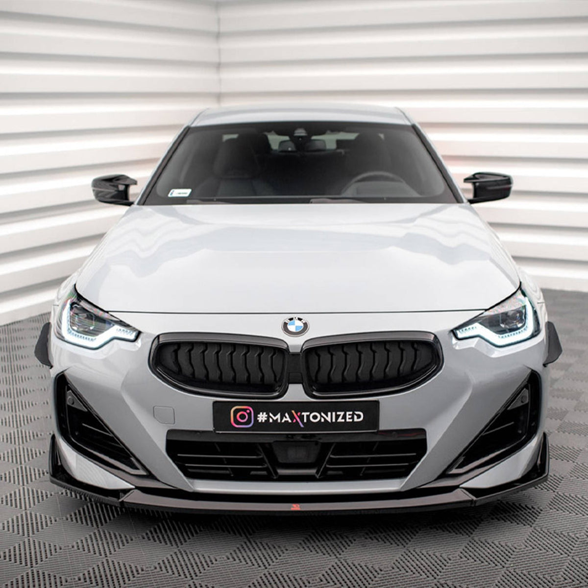 Maxton Design BMW M240i/2 Series V3 Front Splitter In Gloss Black (G42)