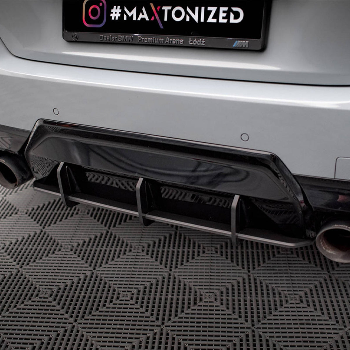 Maxton Design BMW M240i Street Pro Rear Diffuser In Black (G42)
