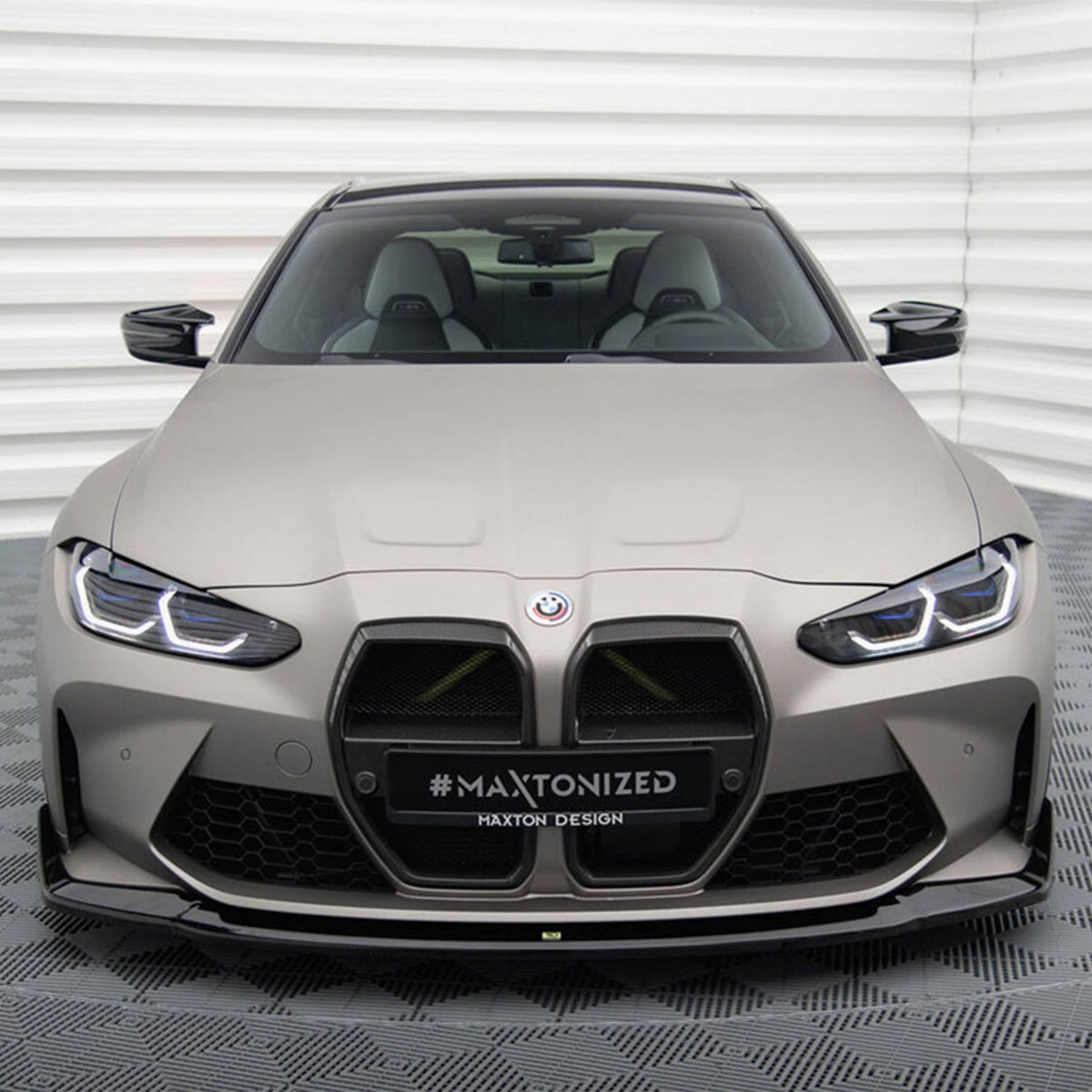 Maxton Design BMW M3/M4 V4 CSL Look Front Splitter In Gloss Black (G80/G81/G82/G83)