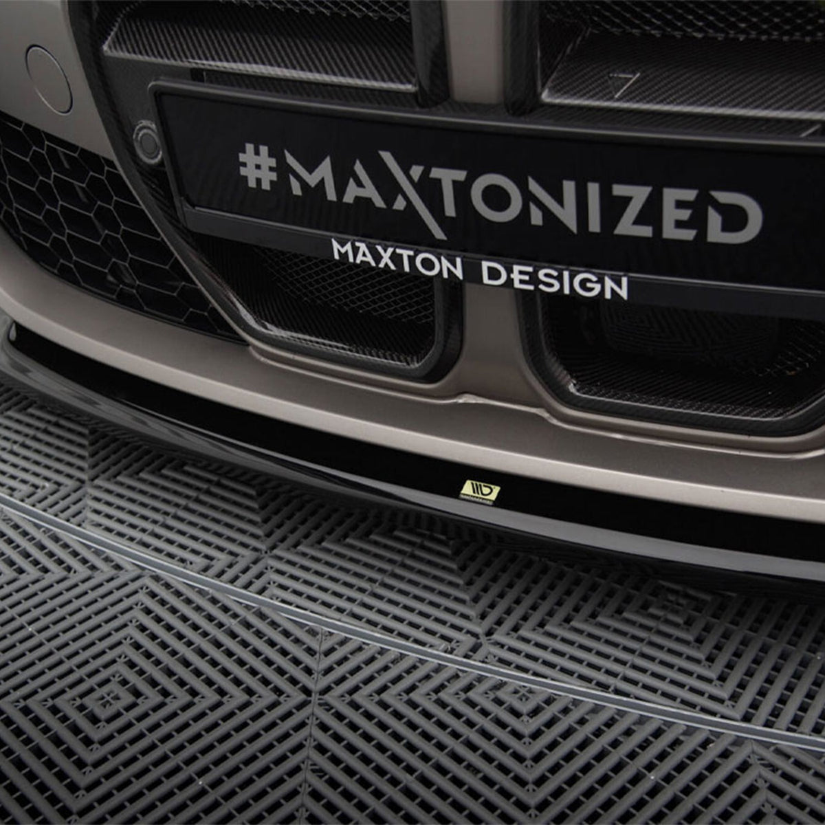 Maxton Design BMW M3/M4 V4 CSL Look Front Splitter In Gloss Black (G80/G81/G82/G83)