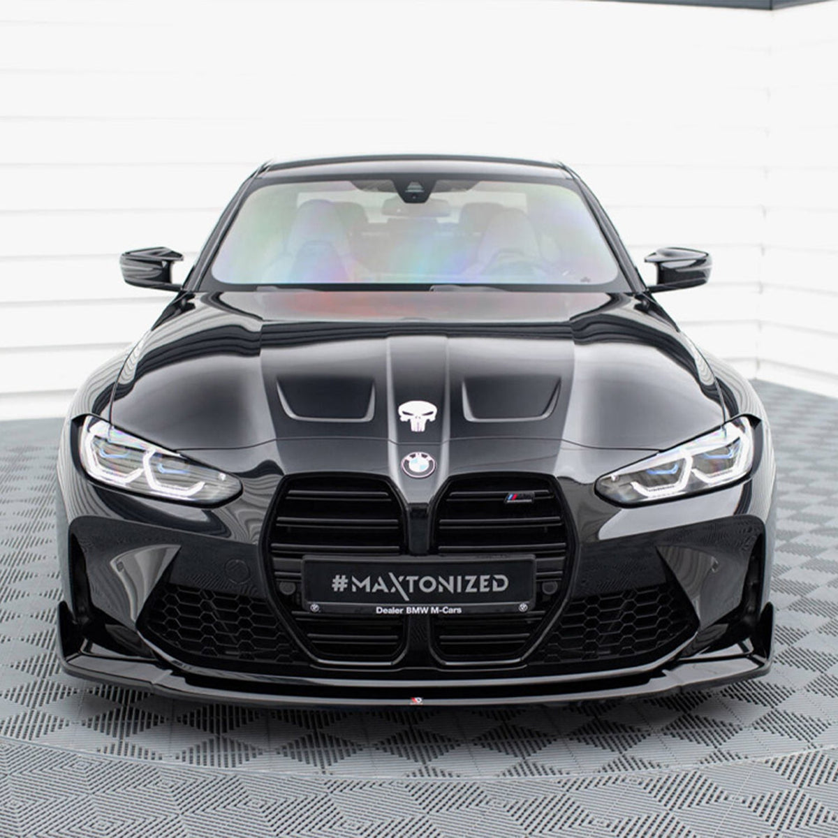 Maxton Design BMW M3/M4 V4 CSL Look Front Splitter In Gloss Black (G80/G81/G82/G83)