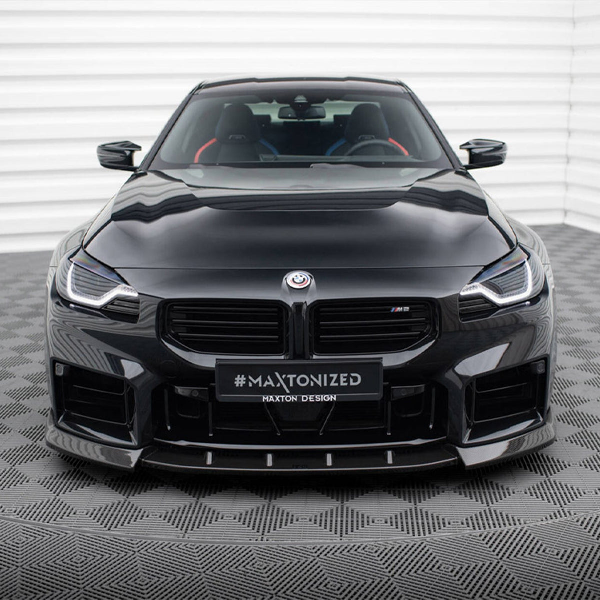 Maxton Design BMW M2 G87 V2 Front Splitter In Gloss Carbon Fibre (G87)