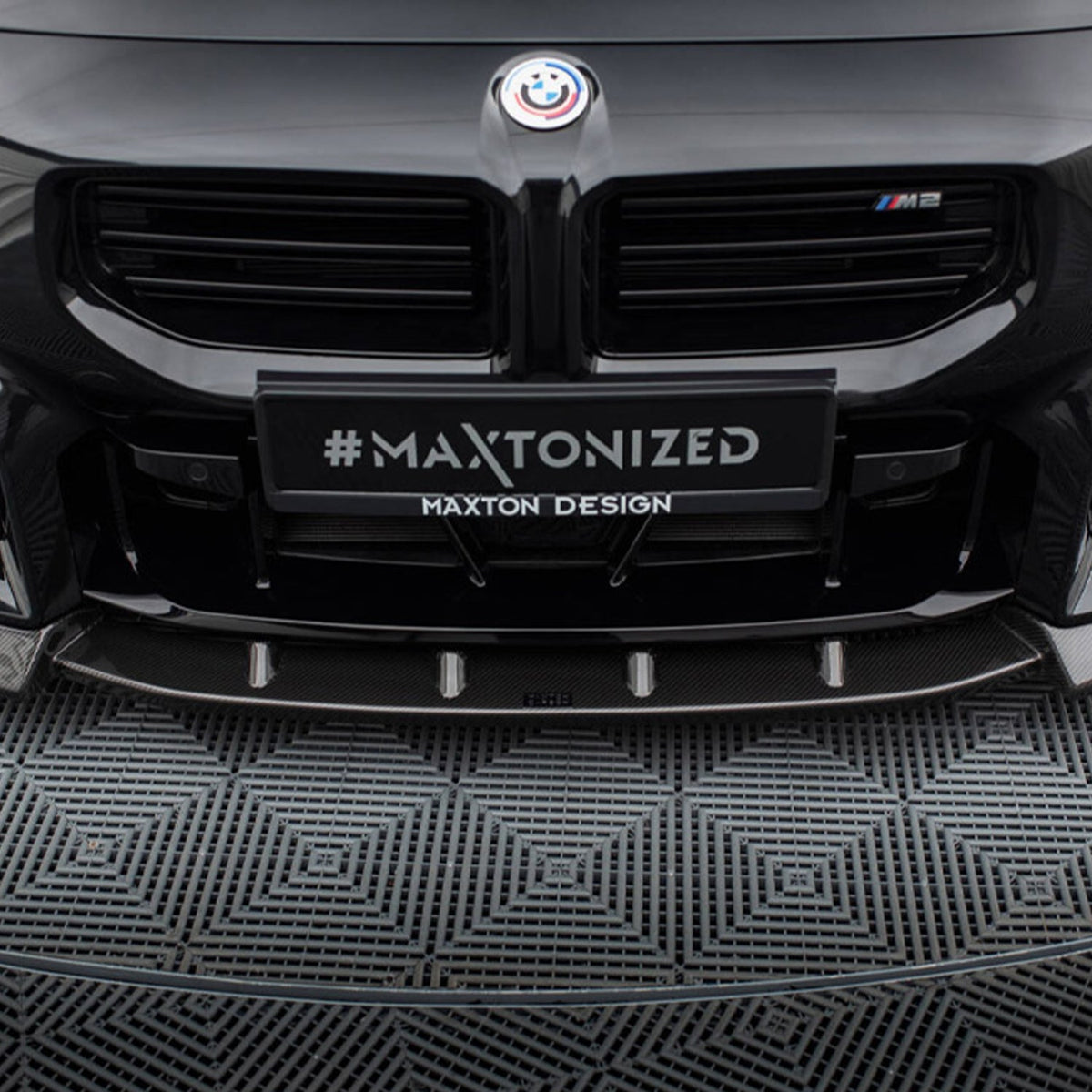 Maxton Design BMW M2 G87 V2 Front Splitter In Gloss Carbon Fibre (G87)