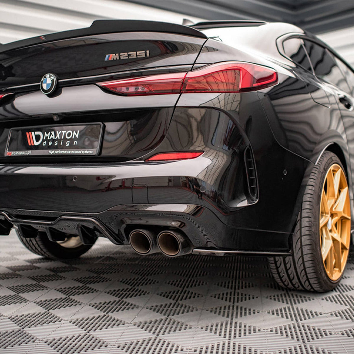 Maxton Design BMW M235i Gran Coupe Rear Side Splitters In Gloss Black (F44)