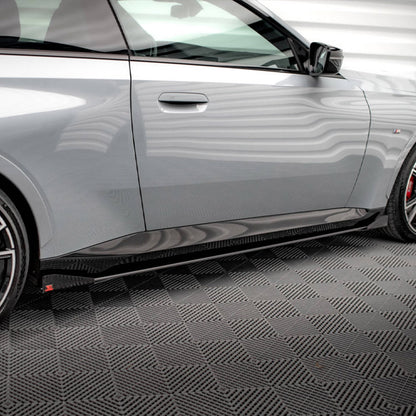 Maxton Design BMW M240i/2 Series Street Pro Side Skirts + Flaps In Black (G42)