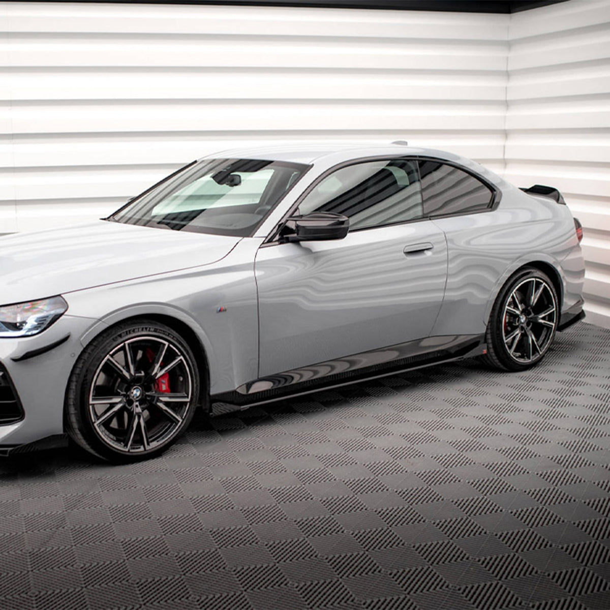Maxton Design BMW M240i/2 Series Street Pro Side Skirts + Flaps In Black (G42)