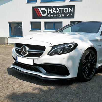 Maxton Design Front Splitter Mercedes C 205 63 AMG Coupe (2016-2018) in Gloss Black