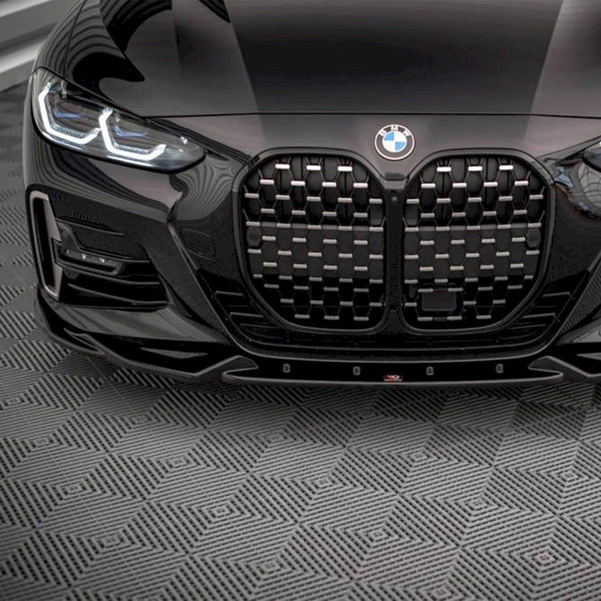 Maxton Design BMW 4 Series M Sport V2 Front Splitter In Gloss Black (G22/G23 incl. M440i & M440d)