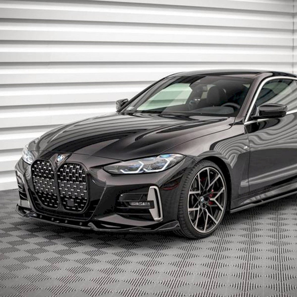 Maxton Design BMW 4 Series M Sport V2 Front Splitter In Gloss Black (G22/G23 incl. M440i & M440d)