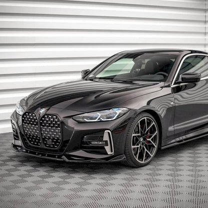 Maxton Design BMW 4 Series M Sport V2 Front Splitter In Gloss Black (G22/G23 incl. M440i & M440d)