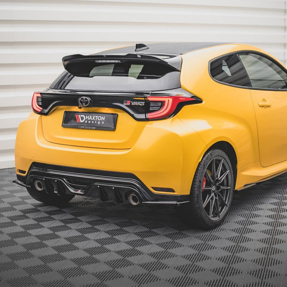 Maxton Design Toyota GR Yaris V3 Rear Side Splitters In Gloss Black (Mk4)