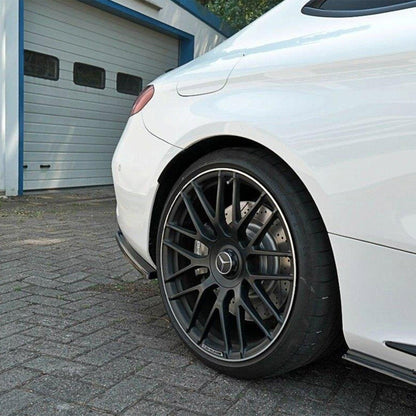 Maxton Design Rear Side Splitters for Mercedes C 205 63 AMG Coupe (2016-2018) in Gloss Black