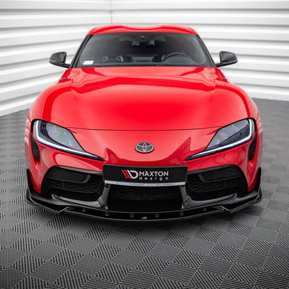 Maxton Design Toyota Supra Mk5 V4 Front Splitter In Gloss Black (A90)
