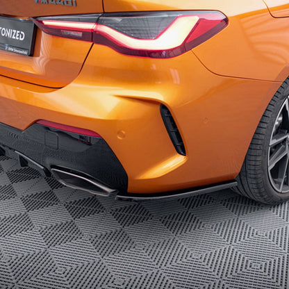 Maxton Design BMW 4 Series M Sport V1 Rear Side Splitters In Gloss Black (G22/G23 incl. M440i & M440d)