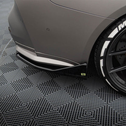Maxton Design BMW M4 V3 CSL Look Rear Side Splitters In Gloss Black (G82/G83)