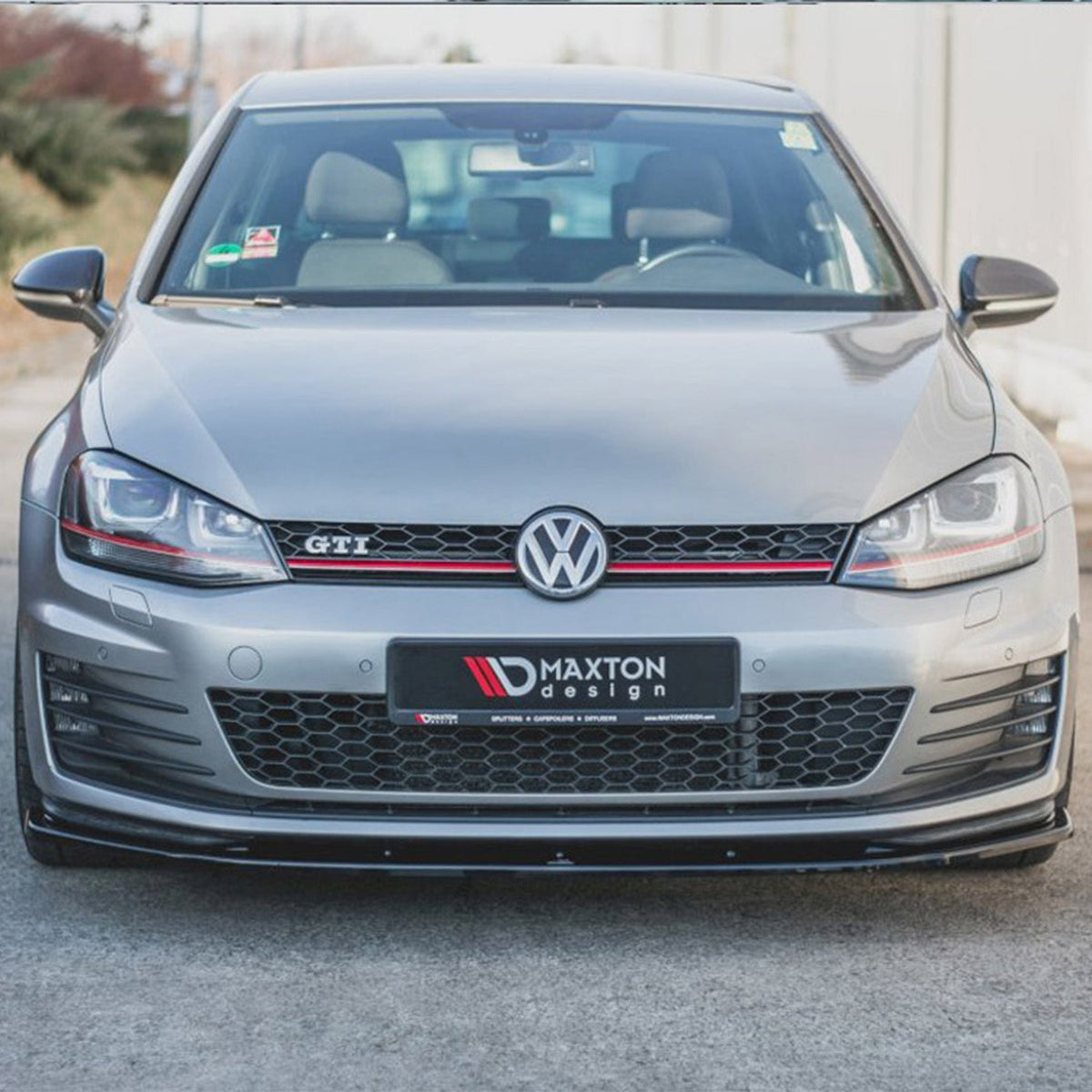 Maxton Design Volkswagen Golf GTI V1 Front Splitter In Gloss Black (Mk7)