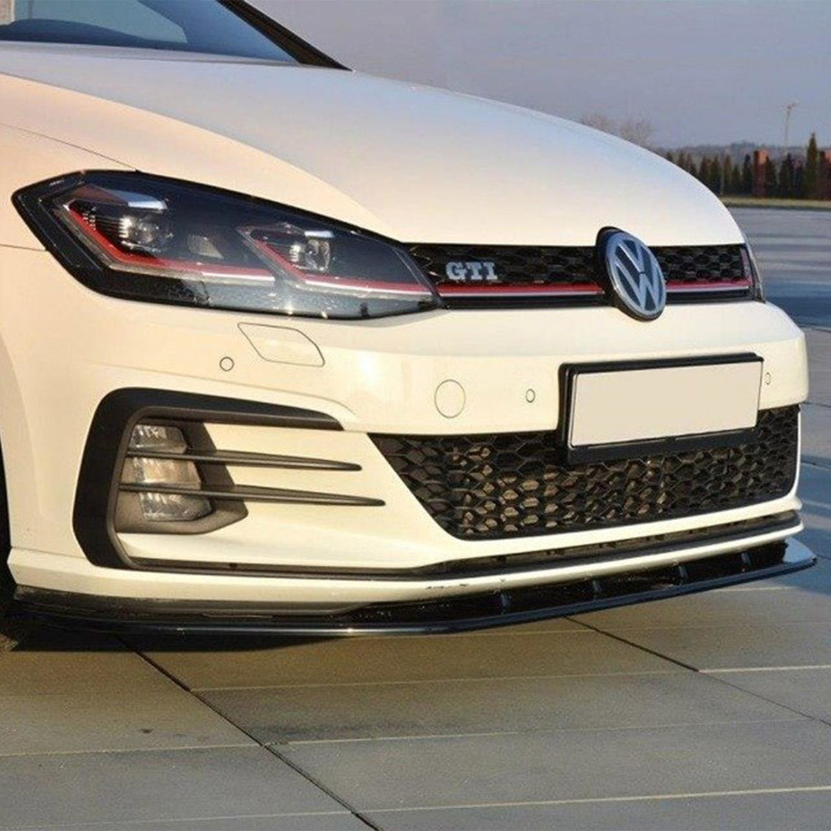 Maxton Design Volkswagen Golf GTI V1 Front Splitter In Gloss Black (Mk7.5)